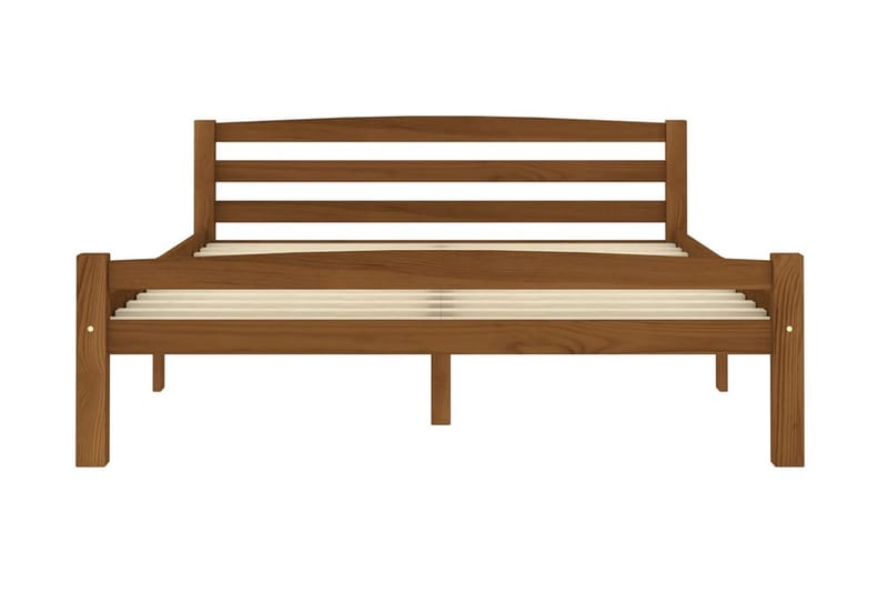 Sängram honungsbrun massiv furu 120x200 cm - Brun - Möbler - Sovrum - Sängram & sängstomme