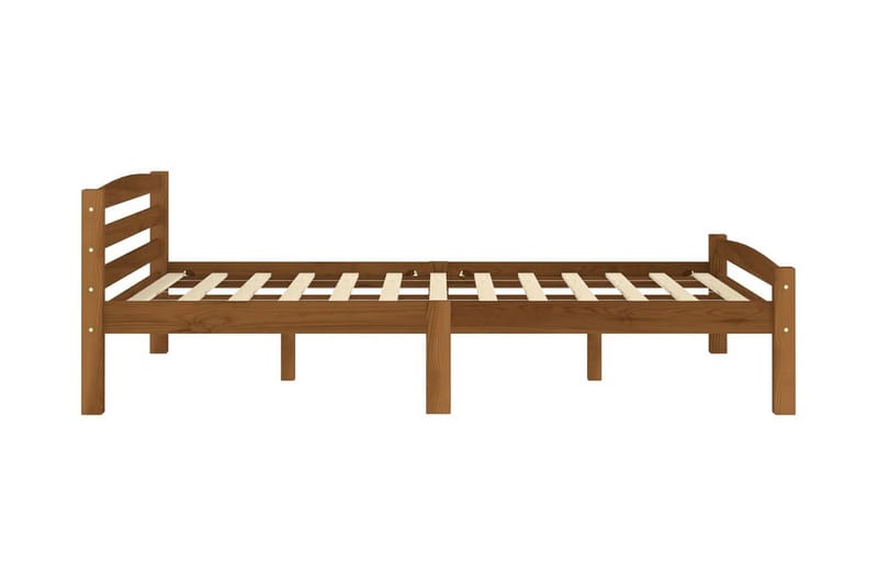Sängram honungsbrun massiv furu 120x200 cm - Brun - Möbler - Sovrum - Sängram & sängstomme