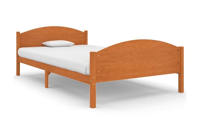 Sängram honungsbrun massiv furu 120x200 cm - Honung - Möbler - Sovrum - Sängram & sängstomme