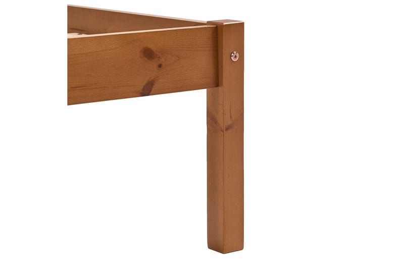 Sängram honungsbrun massiv furu 160x200 cm - Brun - Möbler - Sovrum - Sängram & sängstomme