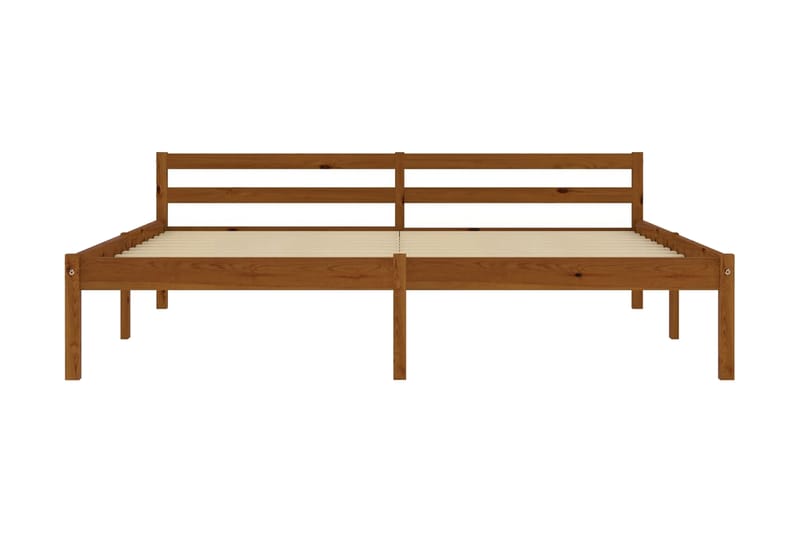 Sängram honungsbrun massiv furu 160x200 cm - Brun - Möbler - Sovrum - Sängram & sängstomme