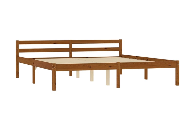 Sängram honungsbrun massiv furu 160x200 cm - Brun - Möbler - Sovrum - Sängram & sängstomme