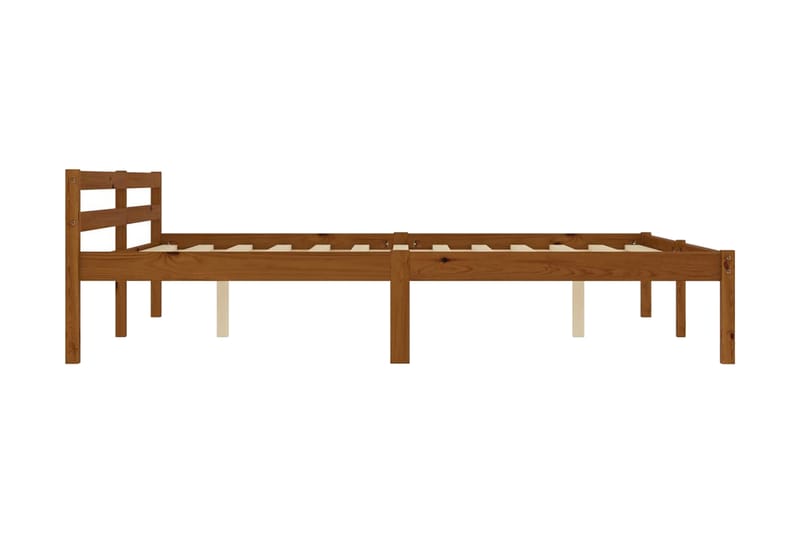 Sängram honungsbrun massiv furu 160x200 cm - Brun - Möbler - Sovrum - Sängram & sängstomme