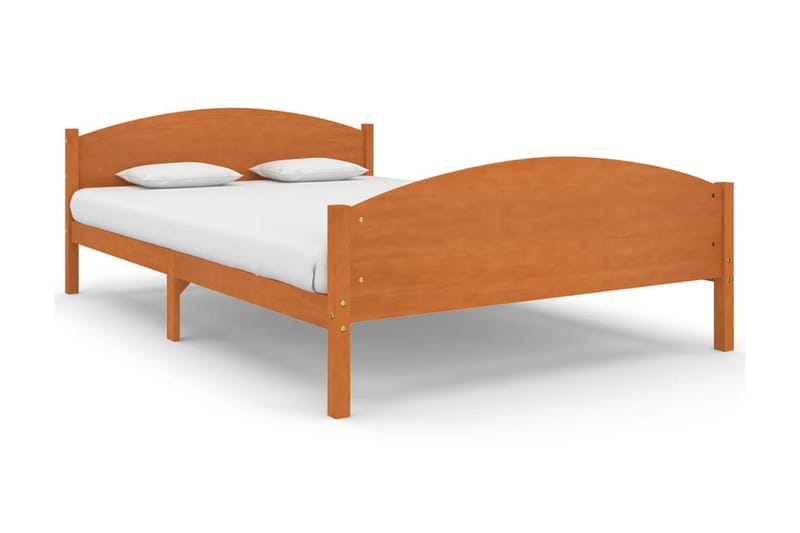 Sängram honungsbrun massiv furu 160x200 cm - Honung - Möbler - Sovrum - Sängram & sängstomme