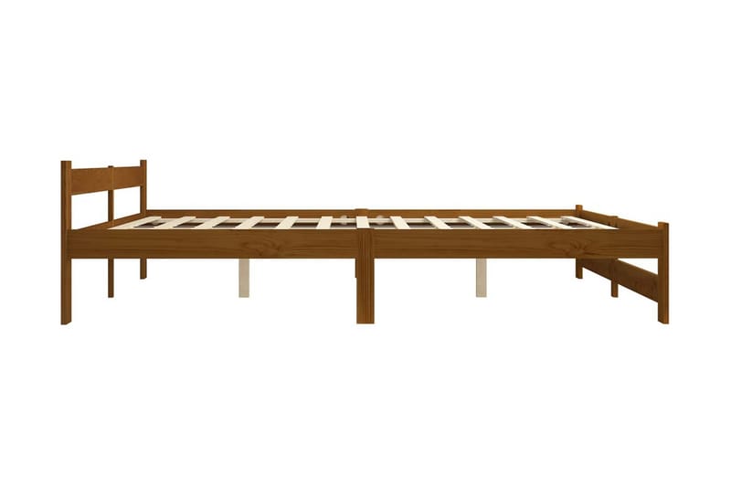 Sängram honungsbrun massiv furu 200x200 cm - Brun - Möbler - Sovrum - Sängram & sängstomme