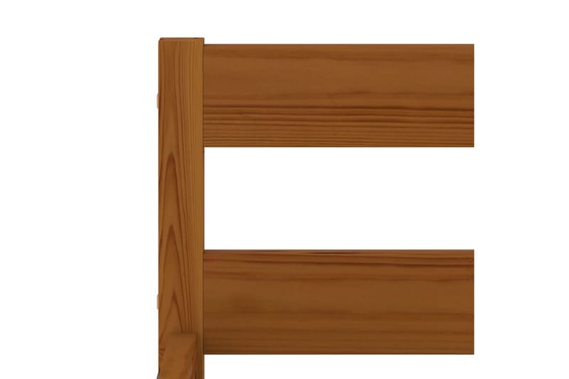 Sängram honungsbrun massiv furu 90x200 cm - Brun - Möbler - Sovrum - Sängram & sängstomme
