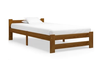Sängram honungsbrun massiv furu 90x200 cm