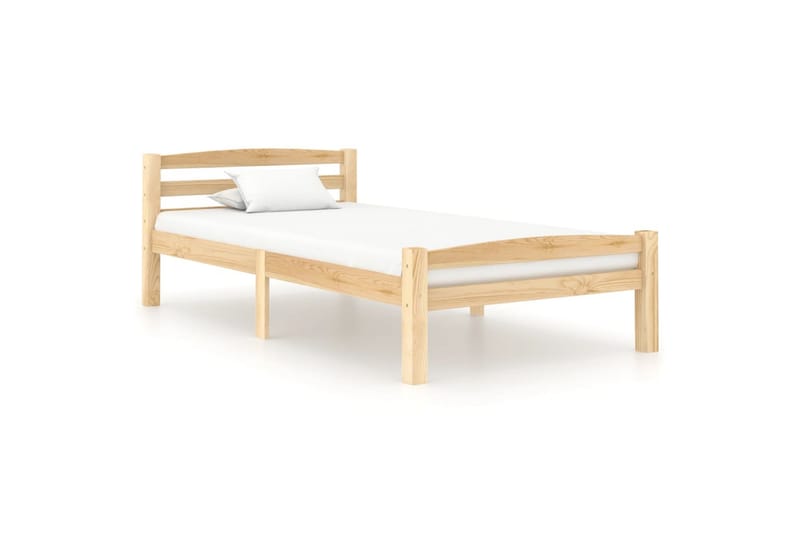 Sängram massiv furu 100x200 cm - Brun - Möbler - Sovrum - Sängram & sängstomme