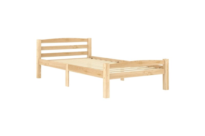 Sängram massiv furu 100x200 cm - Brun - Möbler - Sovrum - Sängram & sängstomme