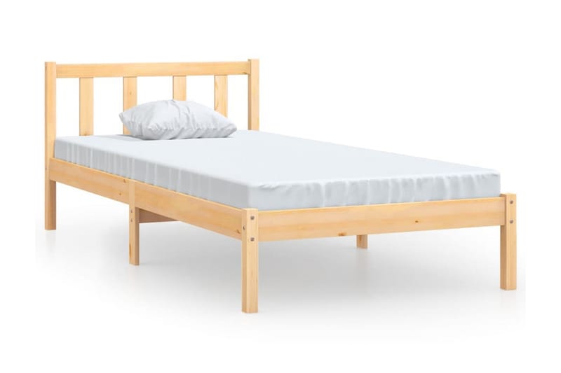 Sängram massiv furu 100x200 cm - Brun - Möbler - Sovrum - Sängram & sängstomme