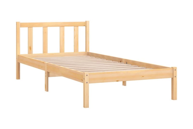 Sängram massiv furu 100x200 cm - Brun - Möbler - Sovrum - Sängram & sängstomme