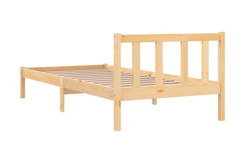 Sängram massiv furu 100x200 cm - Brun - Möbler - Sovrum - Sängram & sängstomme