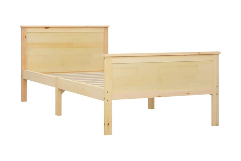 Sängram massiv furu 100x200 cm - Brun - Möbler - Sovrum - Sängram & sängstomme