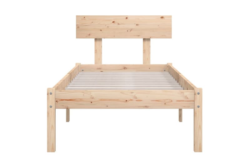 Sängram massiv furu 100x200 cm - Brun - Möbler - Sovrum - Sängram & sängstomme