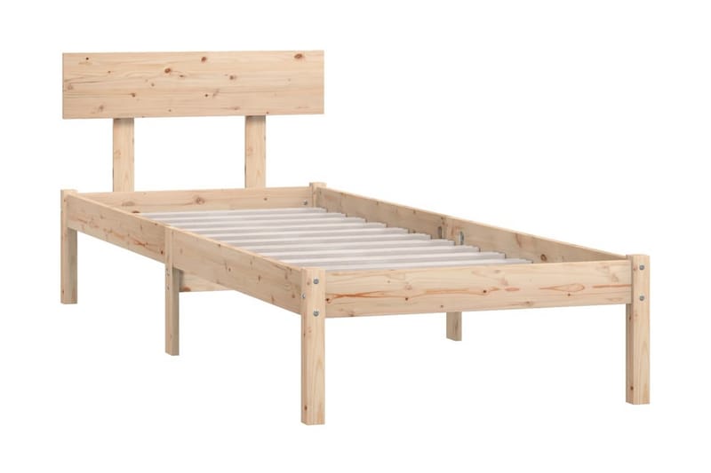 Sängram massiv furu 100x200 cm - Brun - Möbler - Sovrum - Sängram & sängstomme