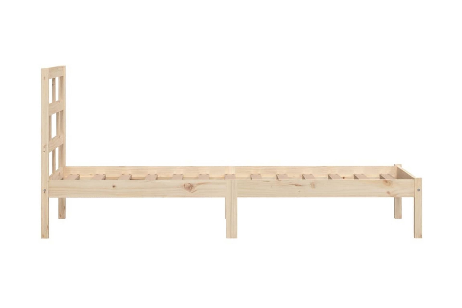 Sängram massiv furu 100x200 cm enkelsäng - Brun - Möbler - Sovrum - Sängram & sängstomme