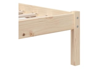 Sängram massiv furu 100x200 cm enkelsäng - Brun - Möbler - Sovrum - Sängram & sängstomme