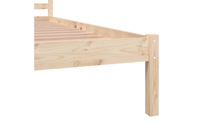 Sängram massiv furu 120x190 cm 4FT - Brun - Möbler - Sovrum - Sängram & sängstomme