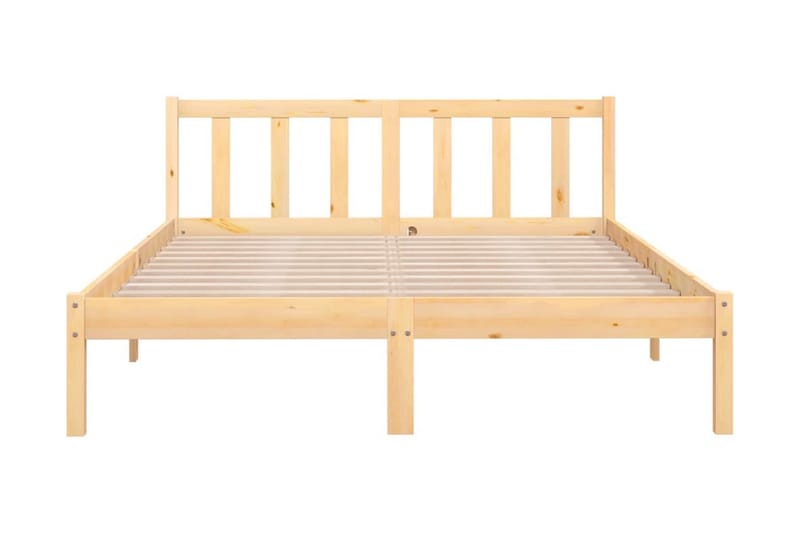 Sängram massiv furu 120x190 cm UK liten dubbel - Brun - Möbler - Sovrum - Sängram & sängstomme