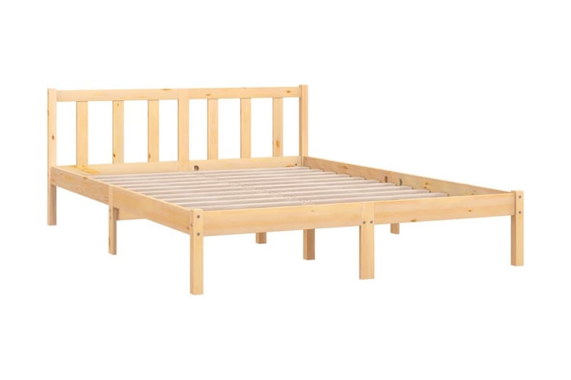 Sängram massiv furu 120x190 cm UK liten dubbel - Brun - Möbler - Sovrum - Sängram & sängstomme