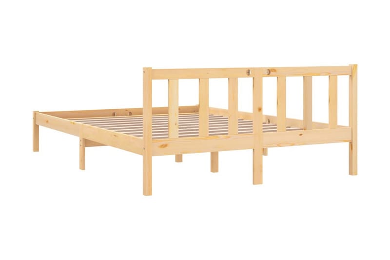 Sängram massiv furu 120x190 cm UK liten dubbel - Brun - Möbler - Sovrum - Sängram & sängstomme