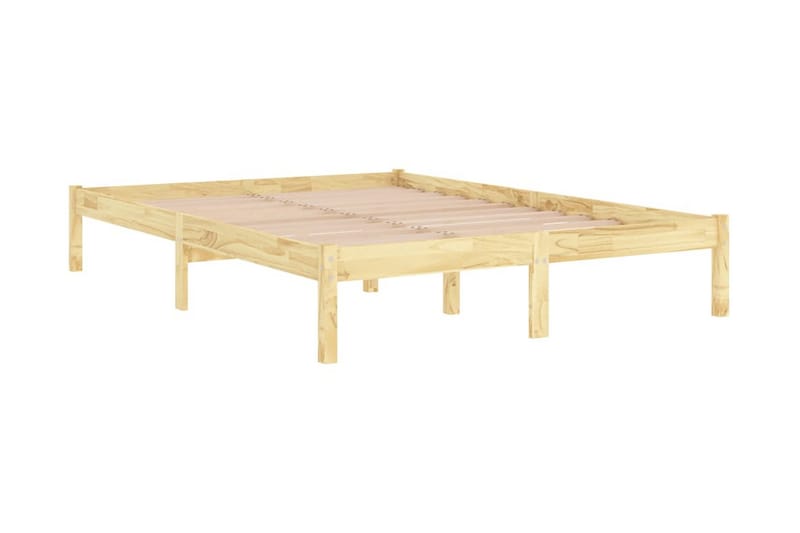 Sängram massiv furu 120x190 cm UK liten dubbel - Brun - Möbler - Sovrum - Sängram & sängstomme