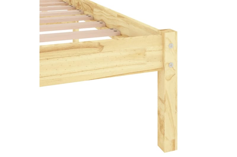 Sängram massiv furu 120x190 cm UK liten dubbel - Brun - Möbler - Sovrum - Sängram & sängstomme
