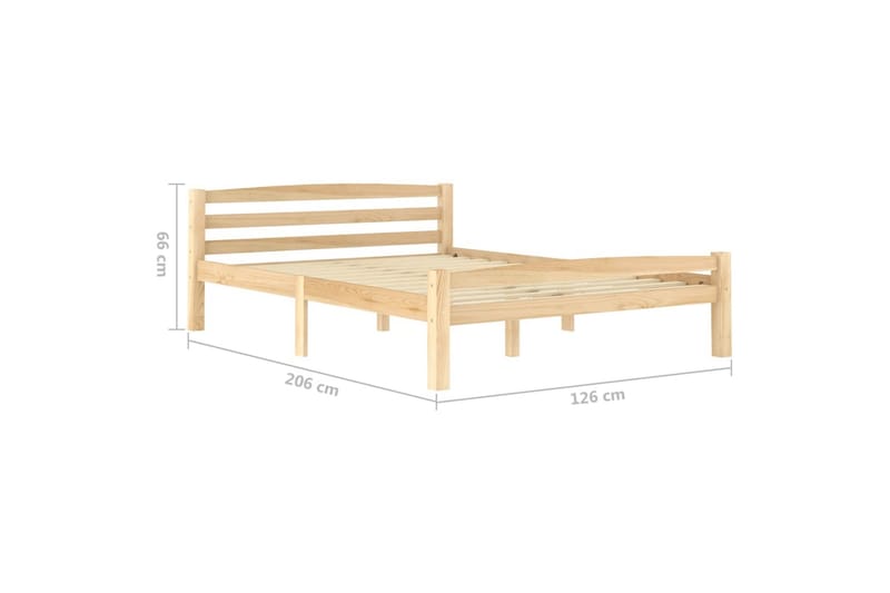 Sängram massiv furu 120x200 cm - Brun - Möbler - Sovrum - Sängram & sängstomme