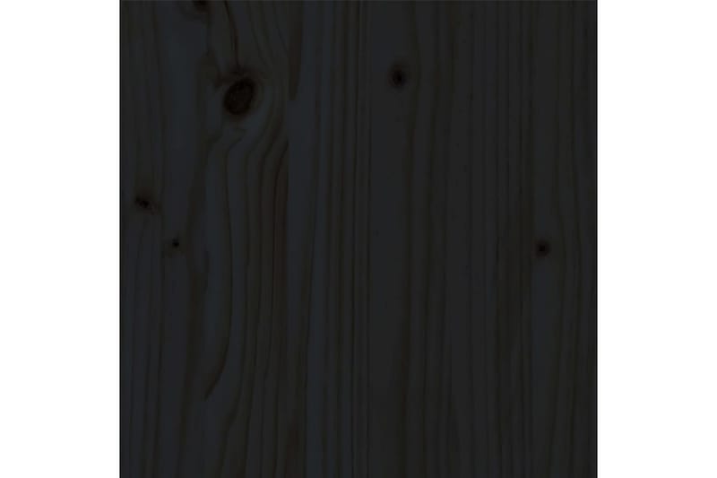 Sängram massiv furu 135x190 cm svart 4FT6 - Svart - Sängram & sängstomme