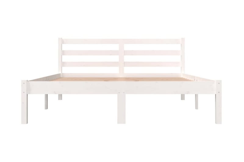 Sängram massiv furu 135x190 cm vit 4FT6 - Vit - Möbler - Sovrum - Sängram & sängstomme