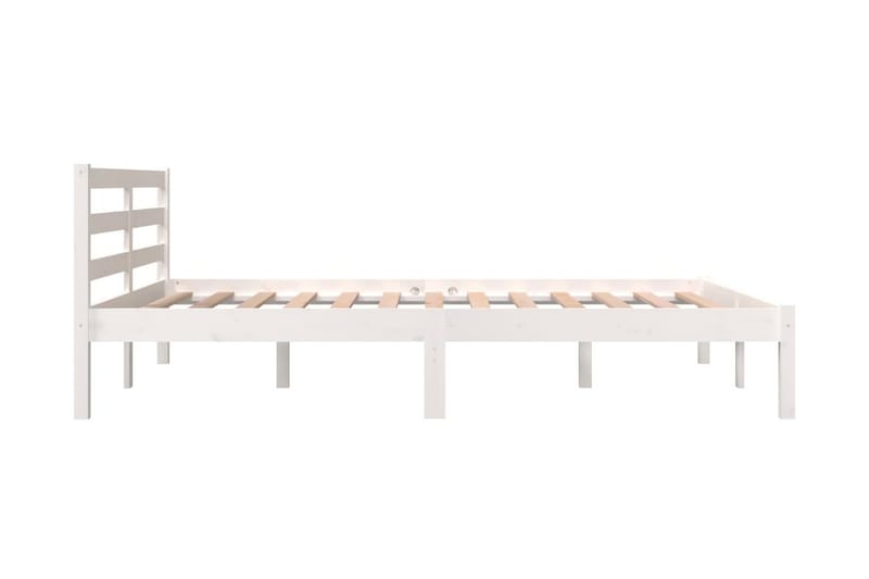 Sängram massiv furu 135x190 cm vit 4FT6 - Vit - Möbler - Sovrum - Sängram & sängstomme
