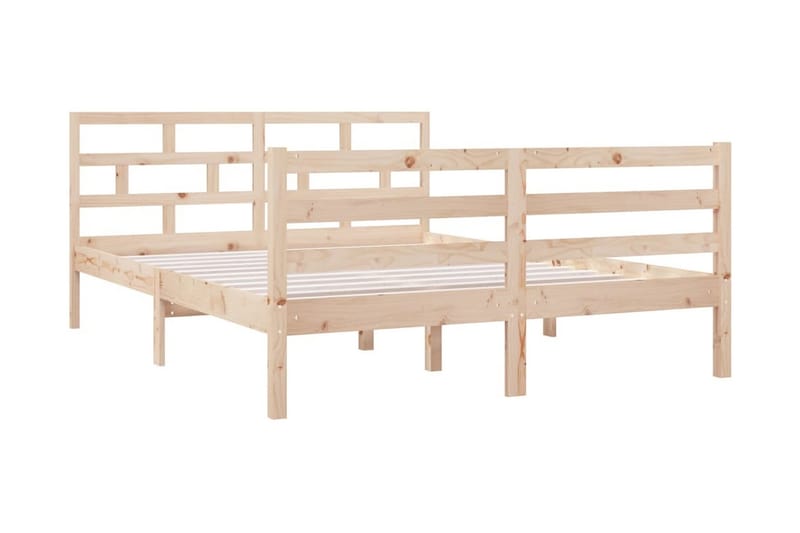 Sängram massiv furu 140x190 cm - Brun - Möbler - Sovrum - Sängram & sängstomme