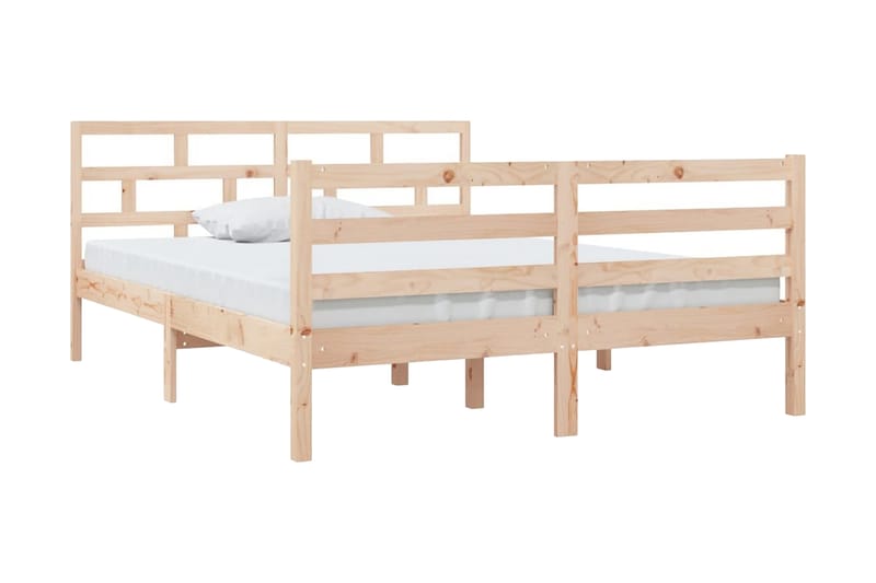 Sängram massiv furu 140x190 cm - Brun - Möbler - Sovrum - Sängram & sängstomme