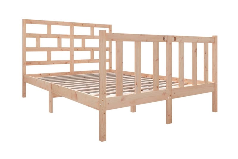 Sängram massiv furu 140x190 cm - Brun - Möbler - Sovrum - Sängram & sängstomme