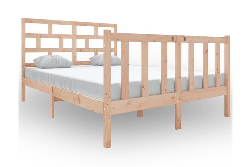 Sängram massiv furu 140x190 cm - Brun - Möbler - Sovrum - Sängram & sängstomme