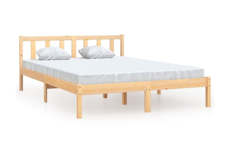 Sängram massiv furu 140x200 cm - Brun - Möbler - Sovrum - Sängram & sängstomme