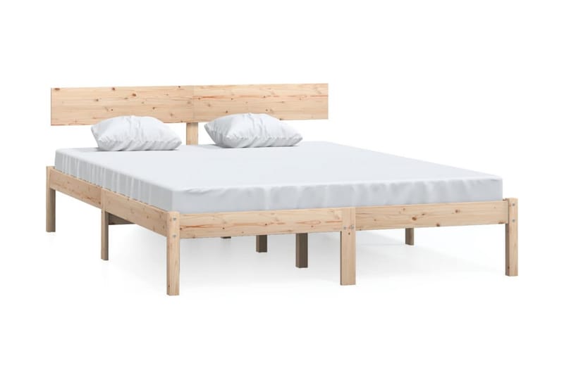 Sängram massiv furu 140x200 cm - Brun - Möbler - Sovrum - Sängram & sängstomme