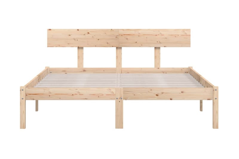 Sängram massiv furu 140x200 cm - Brun - Möbler - Sovrum - Sängram & sängstomme