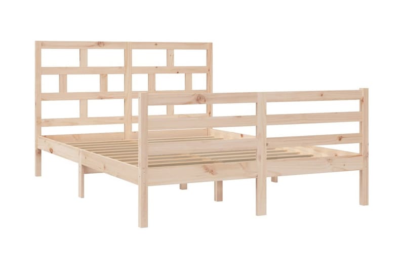 Sängram massiv furu 140x200 cm - Brun - Möbler - Sovrum - Sängram & sängstomme