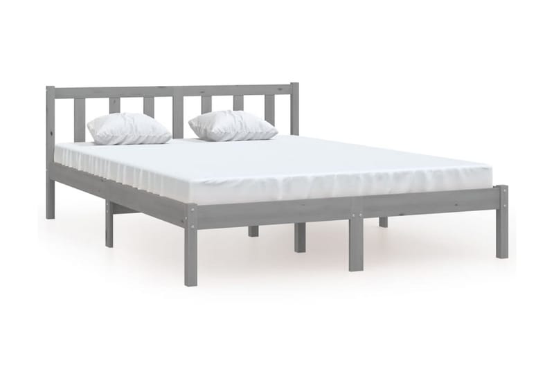 Sängram massiv furu 150x200 cm UK grå - Grå - Möbler - Sovrum - Sängram & sängstomme