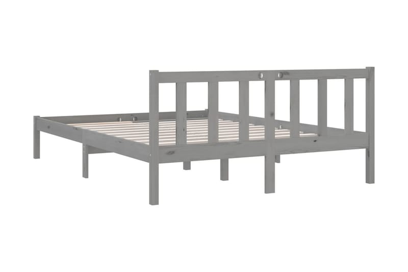 Sängram massiv furu 150x200 cm UK grå - Grå - Möbler - Sovrum - Sängram & sängstomme