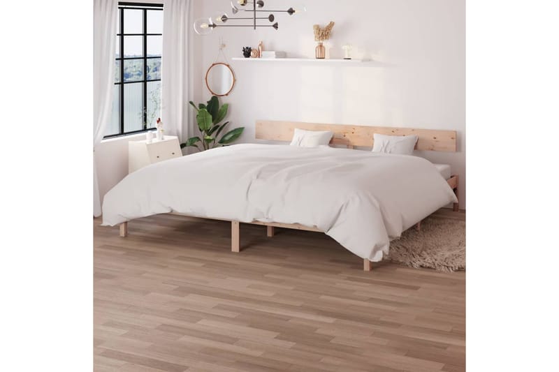 Sängram massiv furu 180x200 cm - Brun - Möbler - Sovrum - Sängram & sängstomme