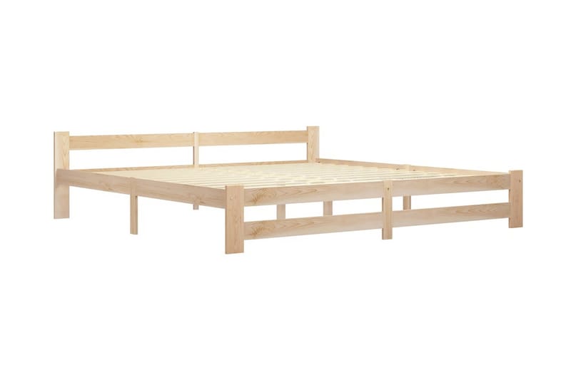 Sängram massiv furu 200x200 cm - Brun - Möbler - Sovrum - Sängram & sängstomme