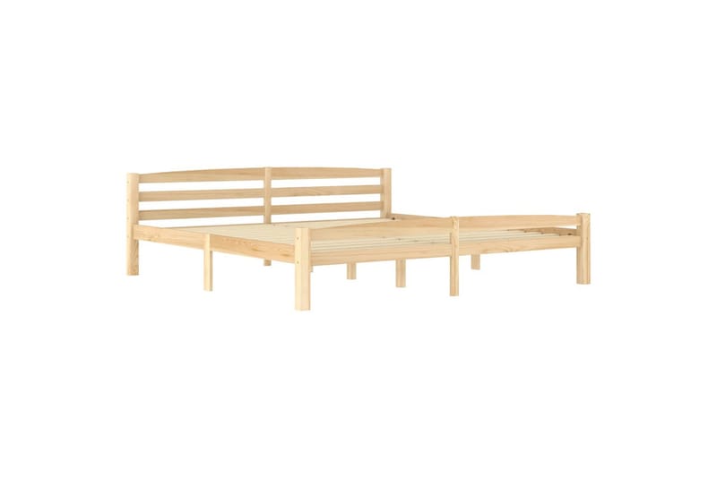 Sängram massiv furu 200x200 cm - Brun - Möbler - Sovrum - Sängram & sängstomme