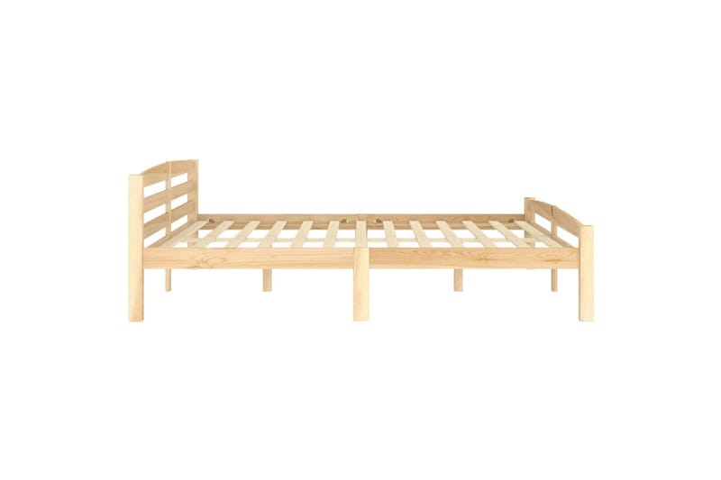 Sängram massiv furu 200x200 cm - Brun - Möbler - Sovrum - Sängram & sängstomme