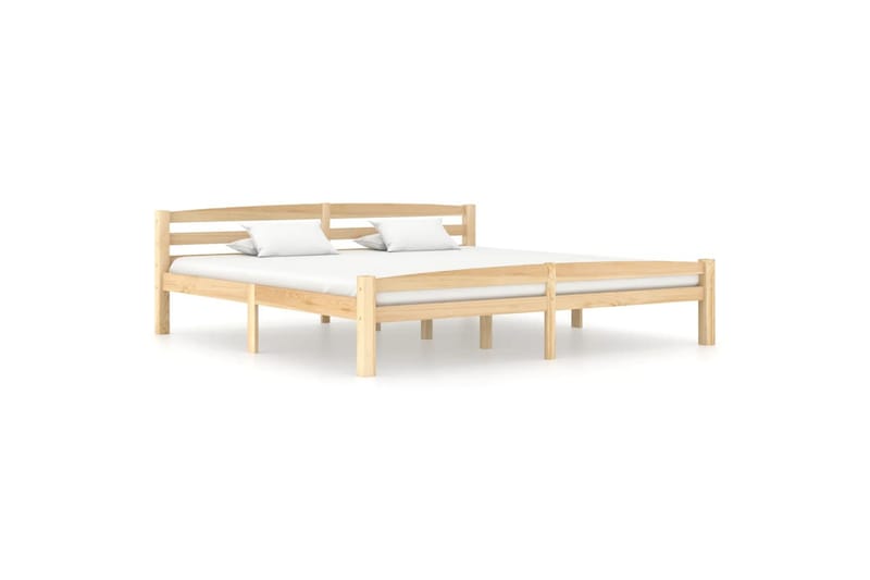 Sängram massiv furu 200x200 cm - Brun - Möbler - Sovrum - Sängram & sängstomme