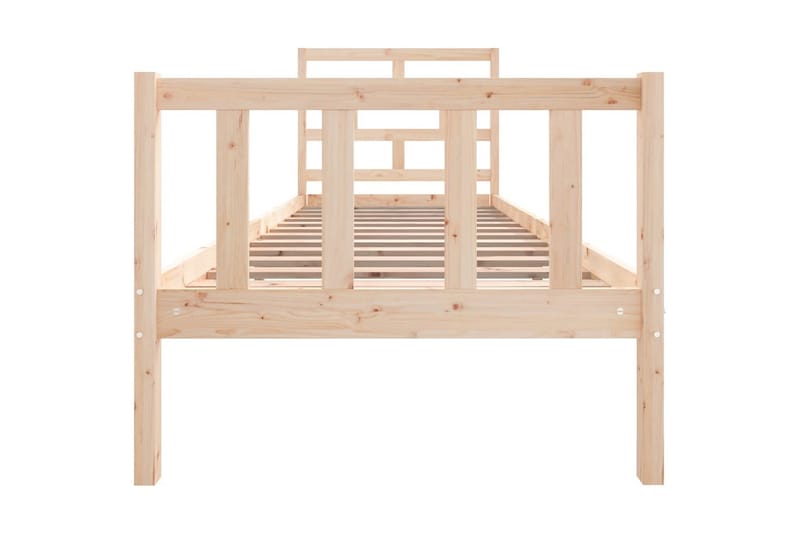Sängram massiv furu 75x190 cm liten enkelsäng - Brun - Möbler - Sovrum - Sängram & sängstomme