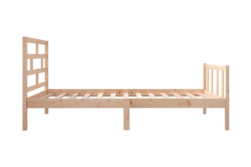Sängram massiv furu 75x190 cm liten enkelsäng - Brun - Möbler - Sovrum - Sängram & sängstomme