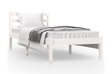 Sängram massiv furu 75x190 cm vit 2FT6