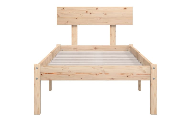 Sängram massiv furu 90x190 cm - Brun - Möbler - Sovrum - Sängram & sängstomme